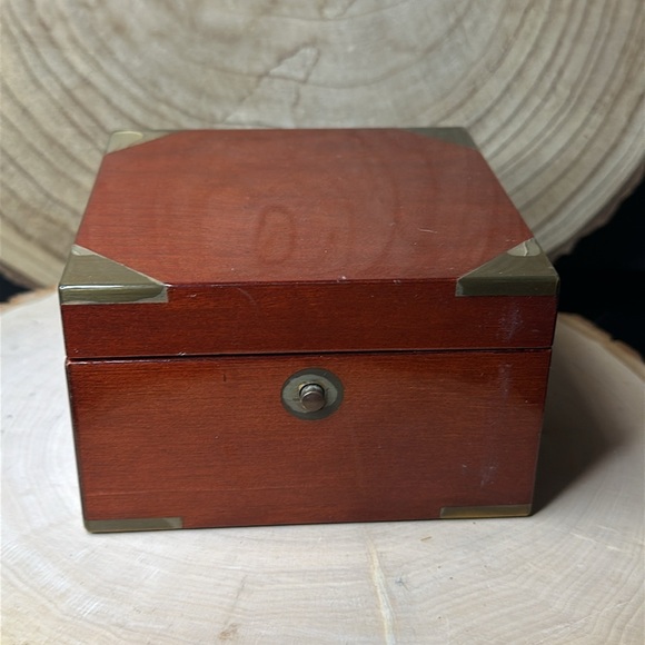 Tiffany & Co Wooden Desk Clock with Gold Accents - AS IS - Working Battery - Picture 6 of 13